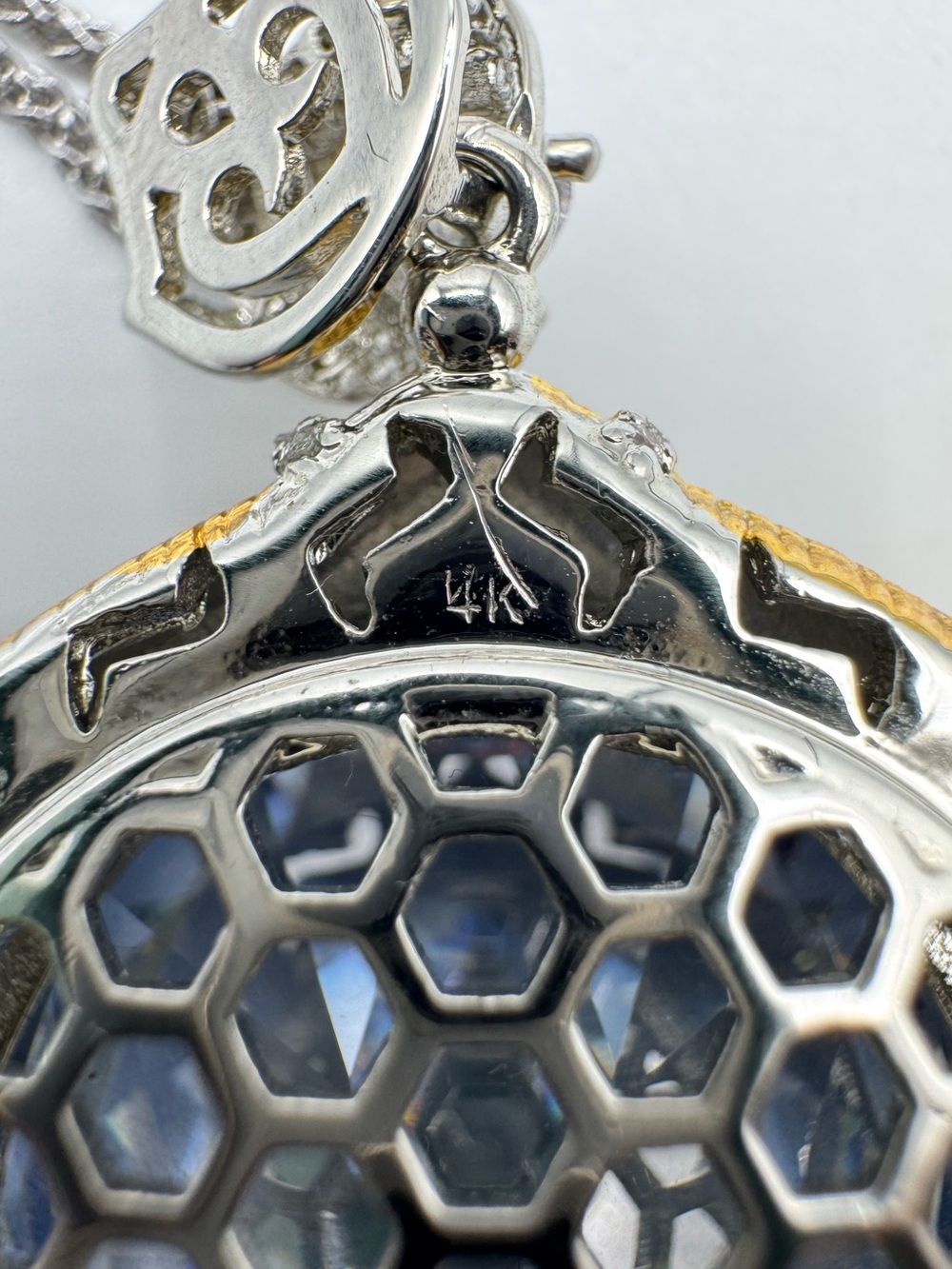 ‼️PRICE IS FIRM ‼️14k 60ct Blue Spinel Pendant - Picture 9 of 13